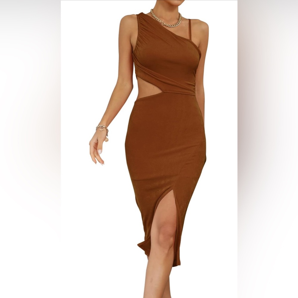 LYANER Women's One Shoulder Dress
